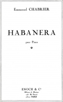 Habanera (N°1) Transcription pour Piano par l'Auteur