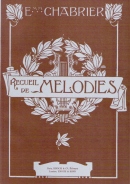 Recueil de Mélodies (Edition pour Voix Elevées) épuisé